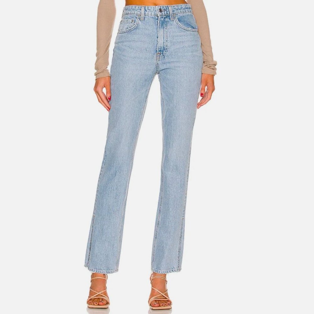 GRLFRND Harlow High Rise Boot Slit Jeans Sz 24